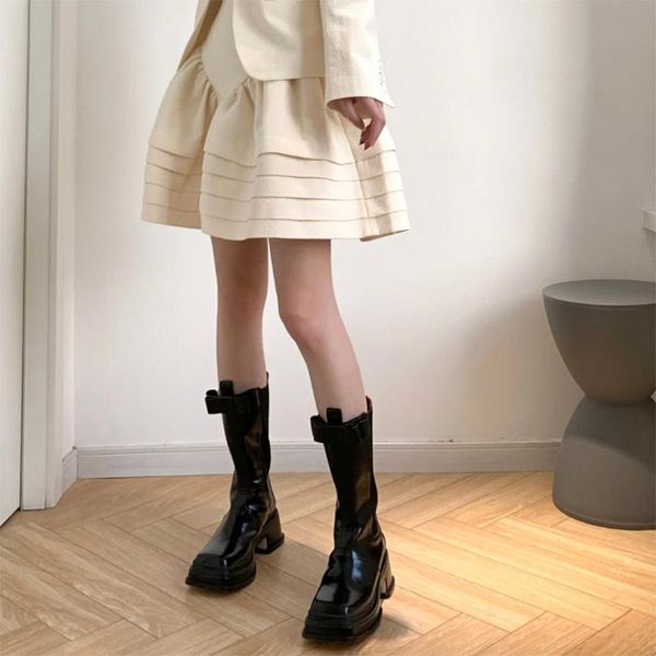 boots yuke women's slip-on modern style square toe platform butterfly-knot female shoes knee-high y2k fashion ladies block heels, Black
boots yuke women's slip-on modern style square toe platform butterfly-knot female shoes knee-high y2k fashion ladies block heels, Black