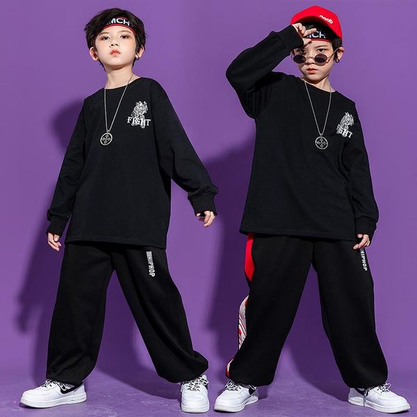 stage wear kids cool hip hop clothing outfit black sweatshirt streetwear cargo pants for girls boys jazz dance costume clothes, Black;red
stage wear kids cool hip hop clothing outfit black sweatshirt streetwear cargo pants for girls boys jazz dance costume clothes, Black;red