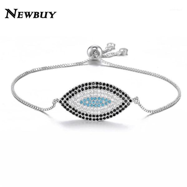 newbuy 2020 cubic zirconia pave setting evil eye charm bracelets for women girl luxury female crystal party jewelry gift1, Golden;silver
newbuy 2020 cubic zirconia pave setting evil eye charm bracelets for women girl luxury female crystal party jewelry gift1, Golden;silver