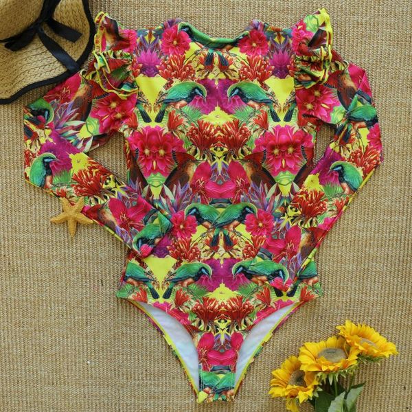 2021 new one piece swimsuit ruffle swimwear women long sleeve print floral bathing suit retro swimsuit vintage surfing swim suit
2021 new one piece swimsuit ruffle swimwear women long sleeve print floral bathing suit retro swimsuit vintage surfing swim suit