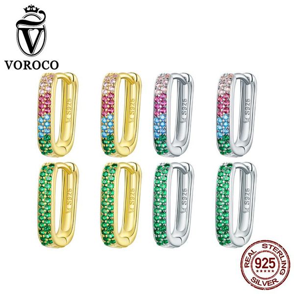 hoop & huggie voroco 925 sterling silver zircons square ear buckles colorful rainbow round retrohoop earrings women party jewelry bke1218, Golden;silver
hoop & huggie voroco 925 sterling silver zircons square ear buckles colorful rainbow round retrohoop earrings women party jewelry bke1218, Golden;silver