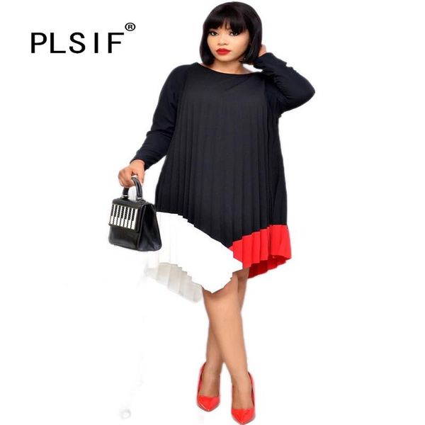 casual dresses arrival fashion spliced pleated dress office lady o neck full sleeve spring autumn chic loose, Black;gray
casual dresses arrival fashion spliced pleated dress office lady o neck full sleeve spring autumn chic loose, Black;gray