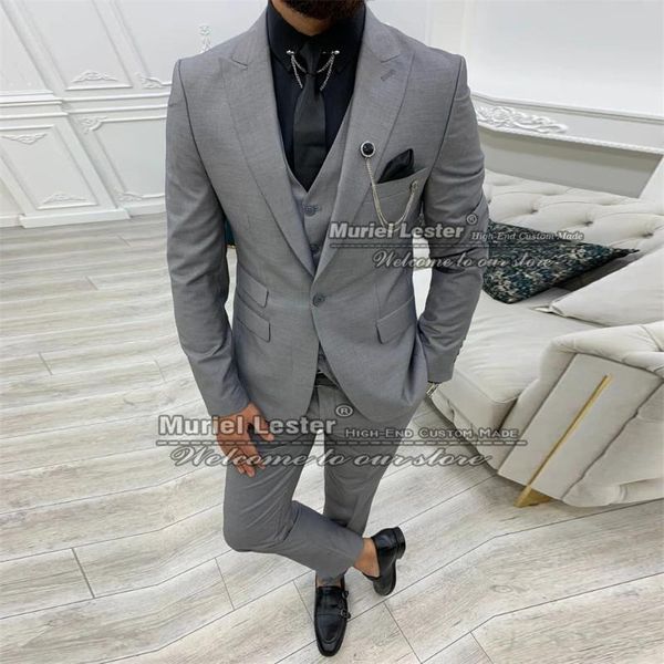 men's suits & blazers costume homme grey men slim fit single breasted jacket+vest+pants 3 pieces smoking blazer business set trajes de, White;black
men's suits & blazers costume homme grey men slim fit single breasted jacket+vest+pants 3 pieces smoking blazer business set trajes de, White;black