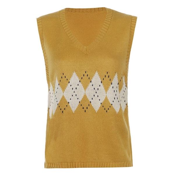 women's vests women autumn knitted sleeveless vest v-neck argyle plaid patterns sweater preppy style contrast color pullover tank top, Black;white
women's vests women autumn knitted sleeveless vest v-neck argyle plaid patterns sweater preppy style contrast color pullover tank top, Black;white