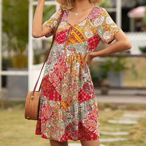 2021 new fashion casual bohemian vestido de festa summer beach vestidos women robe femme plus short print a-line pwd6, Black;gray
2021 new fashion casual bohemian vestido de festa summer beach vestidos women robe femme plus short print a-line pwd6, Black;gray