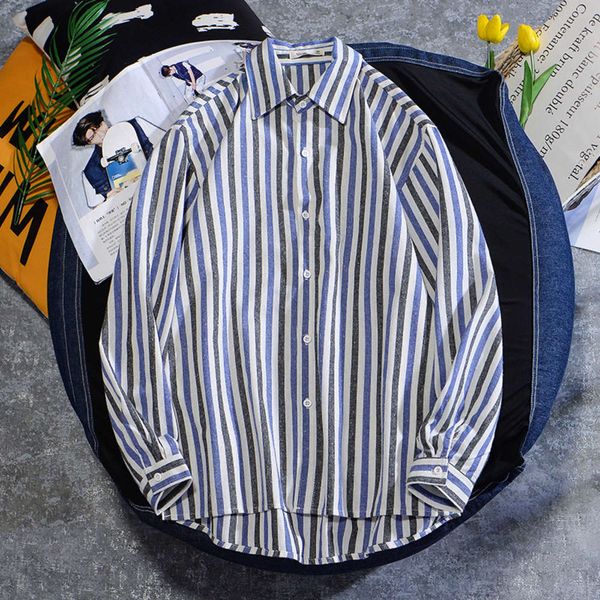 autumn stripe fit shirt versatile outdoor casual simple clothes youth lapel men's wear, Tan;black
autumn stripe fit shirt versatile outdoor casual simple clothes youth lapel men's wear, Tan;black