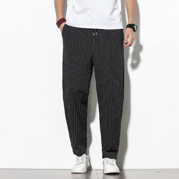 linen cotton striped harem 2021 new korean style hip hop streetwear men's jogger casual male pants 6mgj, Black
linen cotton striped harem 2021 new korean style hip hop streetwear men's jogger casual male pants 6mgj, Black