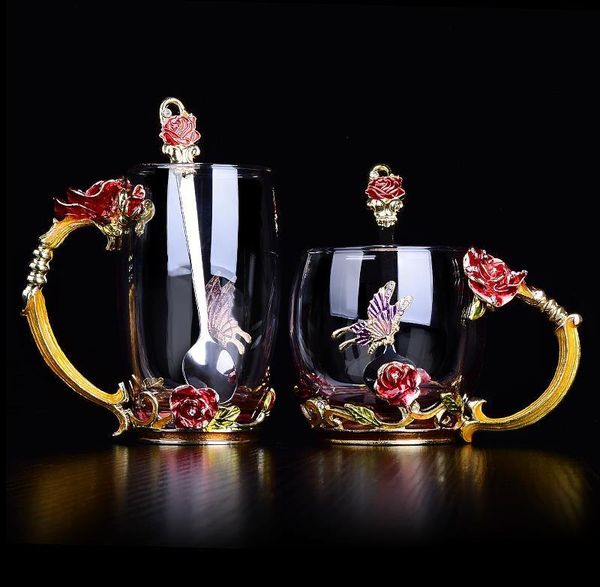 wine glasses creative enamel rose tea cup glass heat resistant water milk beautiful mugs coffee mug drinking
wine glasses creative enamel rose tea cup glass heat resistant water milk beautiful mugs coffee mug drinking
