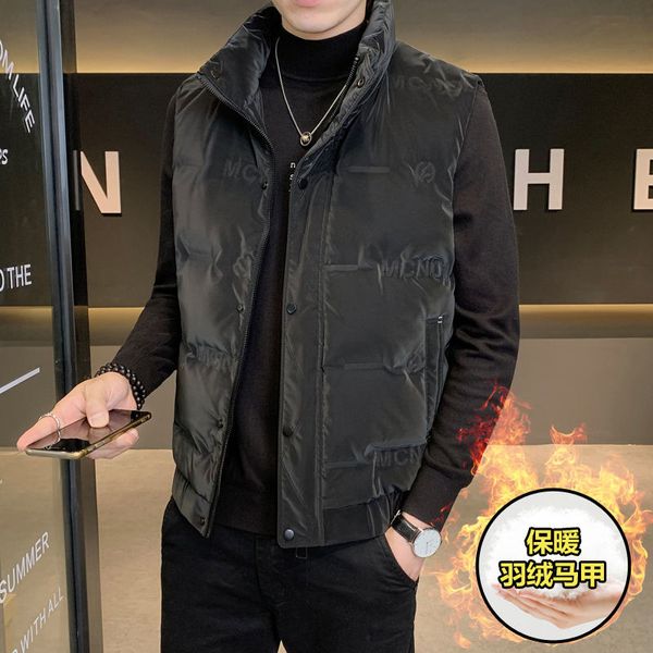 mens clothing short stand collar down jacket vest solid color men's slim warm leisure loose streetwear favourite surprise price, Black
mens clothing short stand collar down jacket vest solid color men's slim warm leisure loose streetwear favourite surprise price, Black