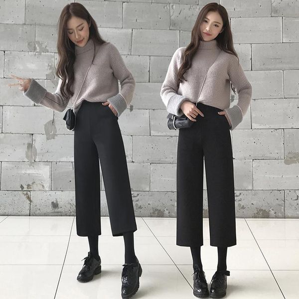 women's pants & capris spring models wide leg female high waist 2021 korean version was thin seven points suit straight, Black;white
women's pants & capris spring models wide leg female high waist 2021 korean version was thin seven points suit straight, Black;white
