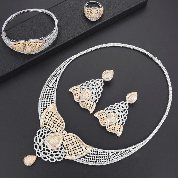 earrings & necklace luxury african engagement cz dubai jewelry sets for women earring fashion ring bracelet, Silver
earrings & necklace luxury african engagement cz dubai jewelry sets for women earring fashion ring bracelet, Silver
