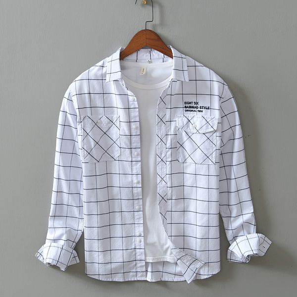 2021 new young casual male vitality button down plaid shirt patched pocket long sleeve comfortable sleeve-fitting cotton shirts y3468 uxn8, White
2021 new young casual male vitality button down plaid shirt patched pocket long sleeve comfortable sleeve-fitting cotton shirts y3468 uxn8, White