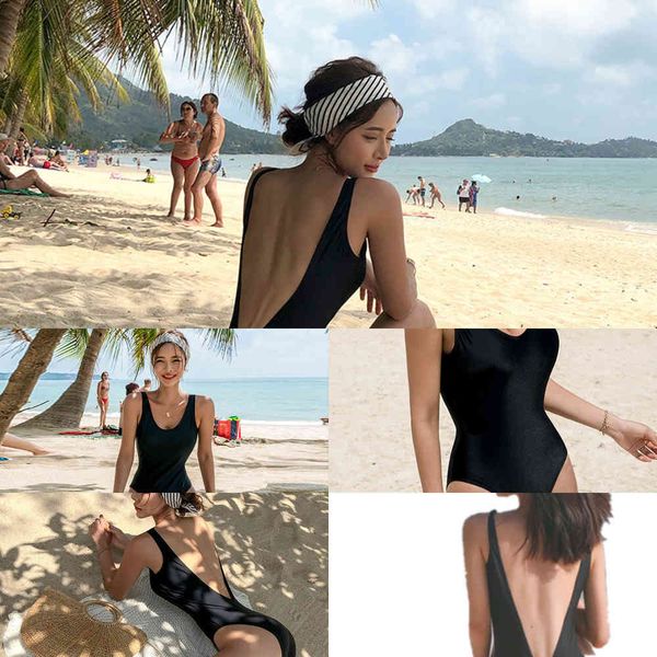 cover korean black simple belly open back triangle v-neck spring beach rort one piece swimsuit woman2021, White;black
cover korean black simple belly open back triangle v-neck spring beach rort one piece swimsuit woman2021, White;black