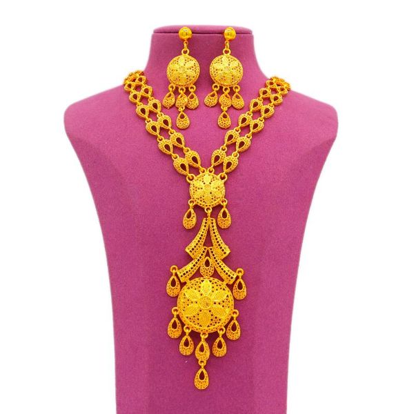 earrings & necklace necklace&earrings jewelry set dubai 24k gold color for women bridal wedding luxury ornament african french party, Silver
earrings & necklace necklace&earrings jewelry set dubai 24k gold color for women bridal wedding luxury ornament african french party, Silver