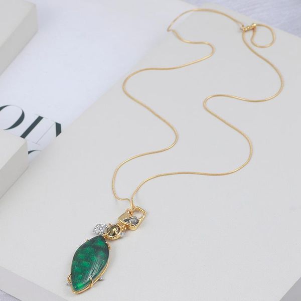 pendant necklaces personality design european and american fashion dyed green resin expensive long money chain sweater girls necklace, Silver
pendant necklaces personality design european and american fashion dyed green resin expensive long money chain sweater girls necklace, Silver
