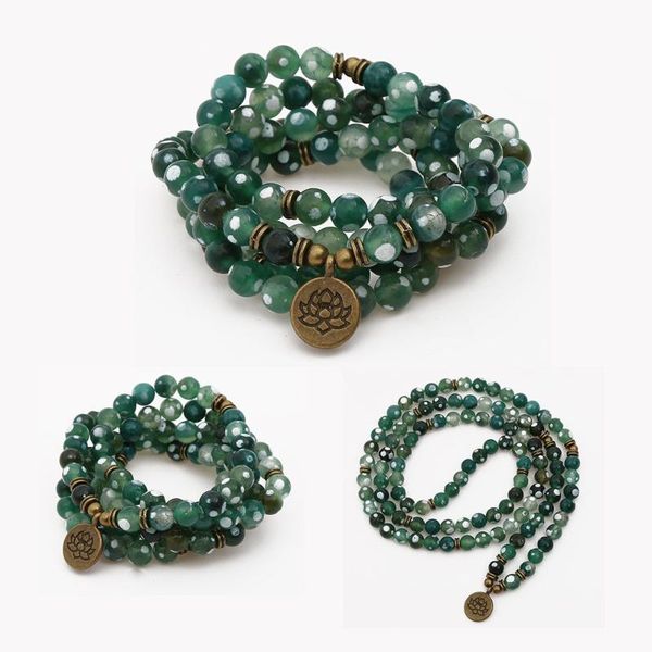beaded, strands 108 mala beads bracelets for yoga chakra spot agate natural stone jewelry women men fashion accessories, Black
beaded, strands 108 mala beads bracelets for yoga chakra spot agate natural stone jewelry women men fashion accessories, Black