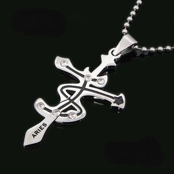pendant necklaces korean version of male and female twelve constellation necklace cross personality catenary jewelry wholesale, Silver
pendant necklaces korean version of male and female twelve constellation necklace cross personality catenary jewelry wholesale, Silver