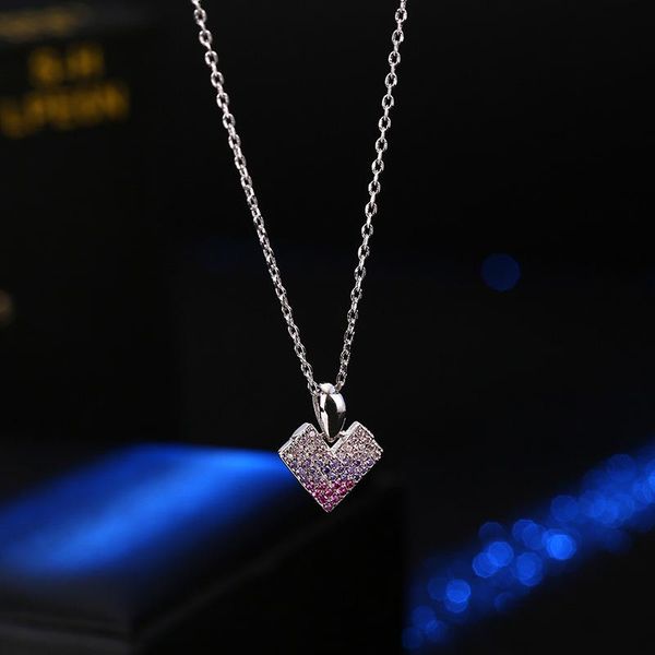 pendant necklaces brillian 2021 japan korea color 100% zircon love lady necklace lovely wedding party jewelry chain, Silver
pendant necklaces brillian 2021 japan korea color 100% zircon love lady necklace lovely wedding party jewelry chain, Silver