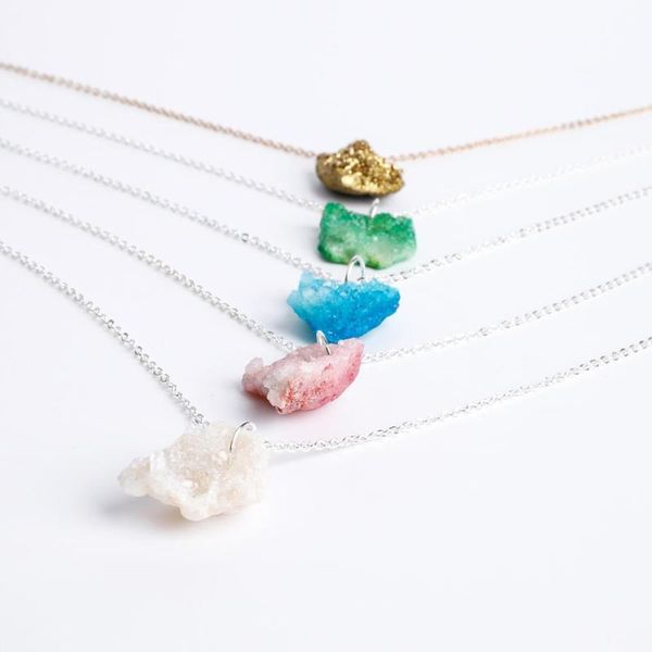 pendant necklaces 1pcs necklace natural irregular quartz geode slice pendants colorful agates slices for women jewelry, Silver
pendant necklaces 1pcs necklace natural irregular quartz geode slice pendants colorful agates slices for women jewelry, Silver