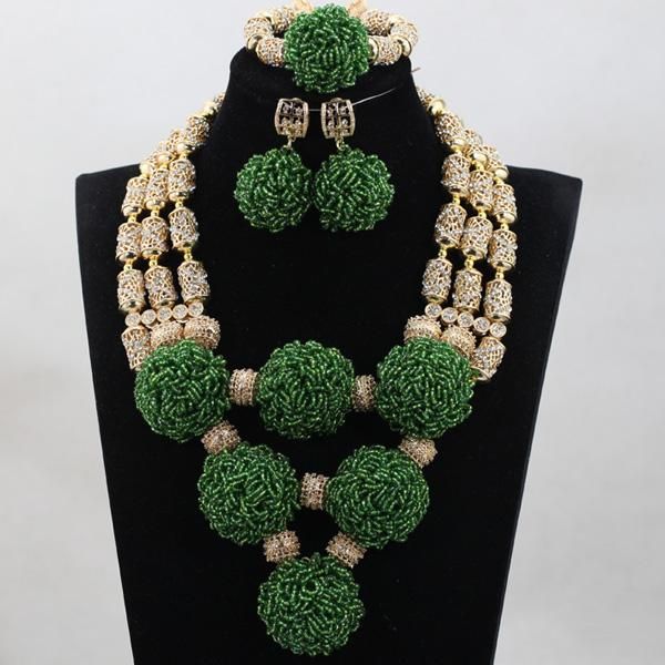 wedding jewelry sets design magnificent green crystal nigerian african bridal/women beads necklace set anj293, Slivery;golden
wedding jewelry sets design magnificent green crystal nigerian african bridal/women beads necklace set anj293, Slivery;golden