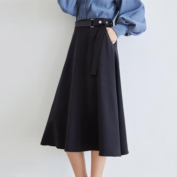 skirts limiguyue spring women mid long skirt soring sashes retro pockets black office lady elegant casual jupe faldas femme k854
skirts limiguyue spring women mid long skirt soring sashes retro pockets black office lady elegant casual jupe faldas femme k854