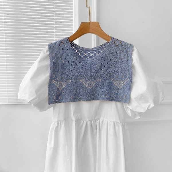 scarves autumn lace cotton waistcoat shawls for women party ladies korean cutout pullover scarf all-match decoration, Blue;gray
scarves autumn lace cotton waistcoat shawls for women party ladies korean cutout pullover scarf all-match decoration, Blue;gray