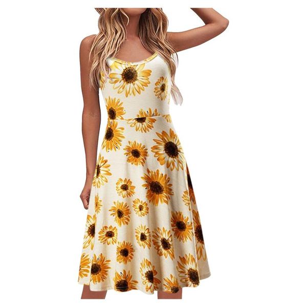 casual dresses flower dress women's vintage fashion o-neck sleeveless strap open back sunflower print midi damen sommerkleid, Black;gray
casual dresses flower dress women's vintage fashion o-neck sleeveless strap open back sunflower print midi damen sommerkleid, Black;gray