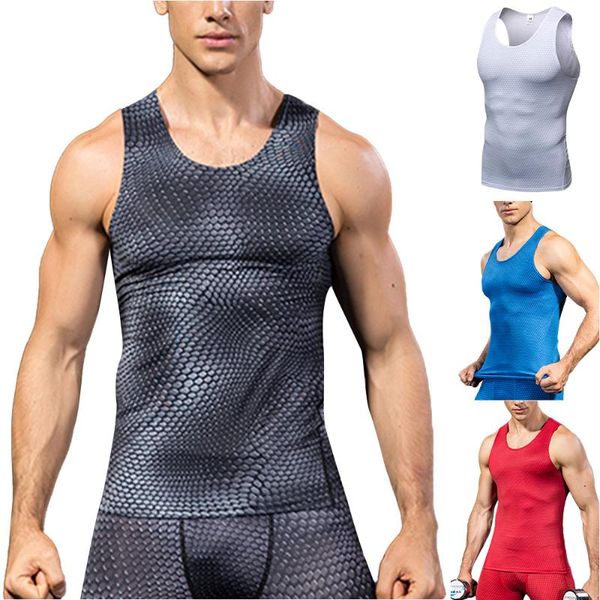 running jerseys men sleeveless slim fitness vest elastic tank summer training sports sweatshirt gym workout active wearing, Black;blue
running jerseys men sleeveless slim fitness vest elastic tank summer training sports sweatshirt gym workout active wearing, Black;blue