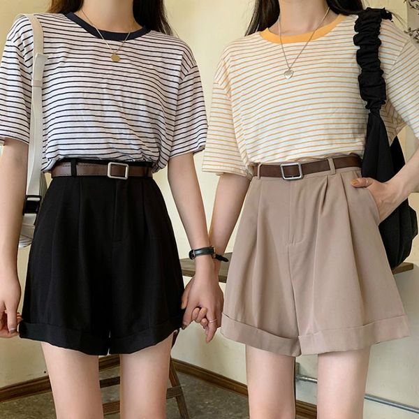 women's shorts 2021 summer casual chiffon plus size high waist fashion streetwear ladies, White;black
women's shorts 2021 summer casual chiffon plus size high waist fashion streetwear ladies, White;black