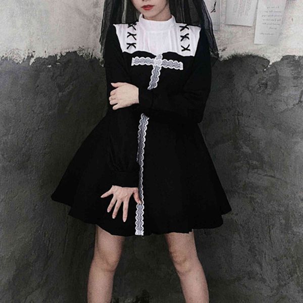 casual dresses lolita fashion summer women's dress solid color lace stitching high waist stand-up collar long sleeve street 07q5, Black;gray
casual dresses lolita fashion summer women's dress solid color lace stitching high waist stand-up collar long sleeve street 07q5, Black;gray