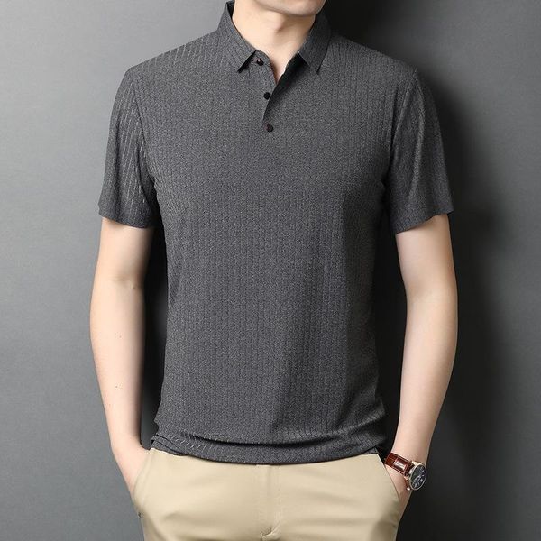 men's t-shirts pure color dark gray hedging casual short-sleeved lapel summer youth t-shirt gdsb11, White;black
men's t-shirts pure color dark gray hedging casual short-sleeved lapel summer youth t-shirt gdsb11, White;black