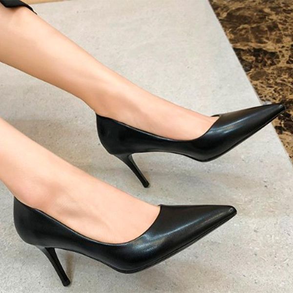 dress shoes women pointed ladies thin high heel female office pu leather platform solid slip on fashion classics comfortable, Black
dress shoes women pointed ladies thin high heel female office pu leather platform solid slip on fashion classics comfortable, Black
