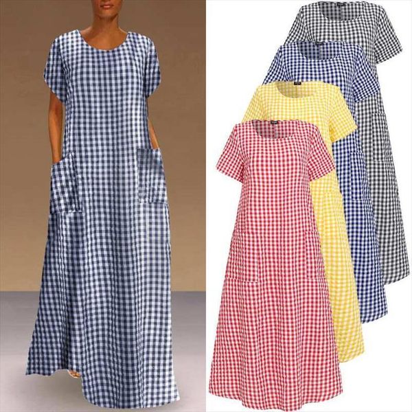 vintage bohemian maxi long loose womens dresses sundress plaid printed casual robe femme plus size vestido, Black;gray
vintage bohemian maxi long loose womens dresses sundress plaid printed casual robe femme plus size vestido, Black;gray