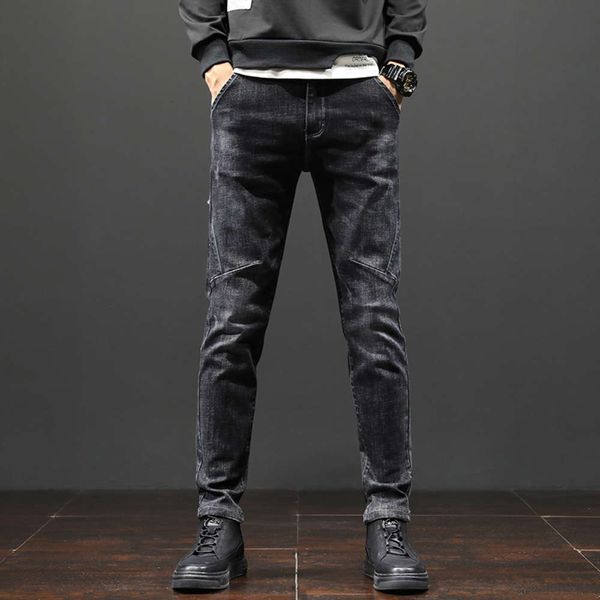 autumn jeans straight fit korean fashion versatile men's elastic waist small foot black grey long pants, Blue
autumn jeans straight fit korean fashion versatile men's elastic waist small foot black grey long pants, Blue