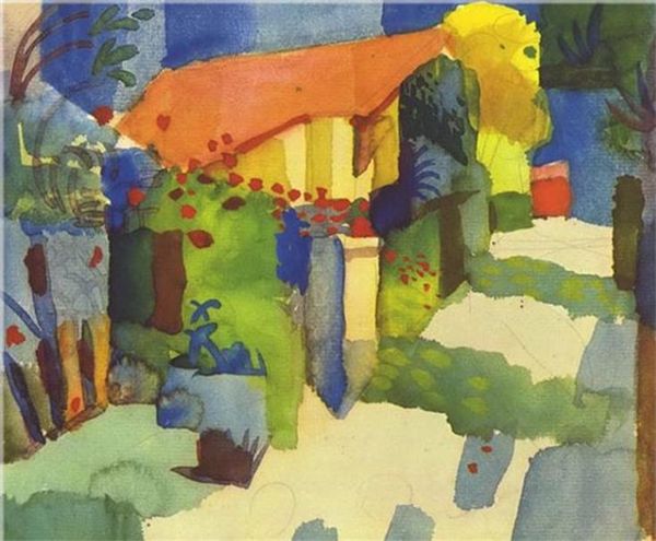 august macke - haus im garten home decor handpainted & hd print oil painting on canvas wall art canvas pictures , f2102023
august macke - haus im garten home decor handpainted & hd print oil painting on canvas wall art canvas pictures , f2102023