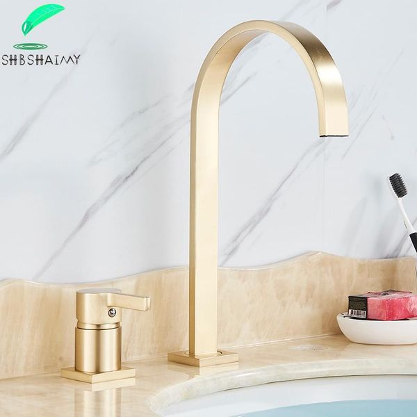 shbshaimy brushed golden basin faucet single handle widespread sink faucet bathroom mixer tap wide spout vessel cold water
shbshaimy brushed golden basin faucet single handle widespread sink faucet bathroom mixer tap wide spout vessel cold water