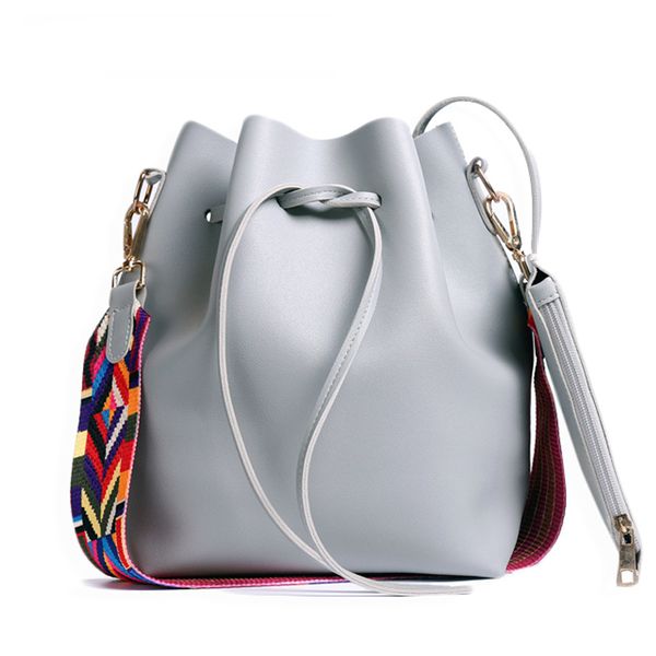 2019 new women bag with colorful strap bucket bag women pu leather shoulder bags brand designer ladies crossbody messenger bags
2019 new women bag with colorful strap bucket bag women pu leather shoulder bags brand designer ladies crossbody messenger bags