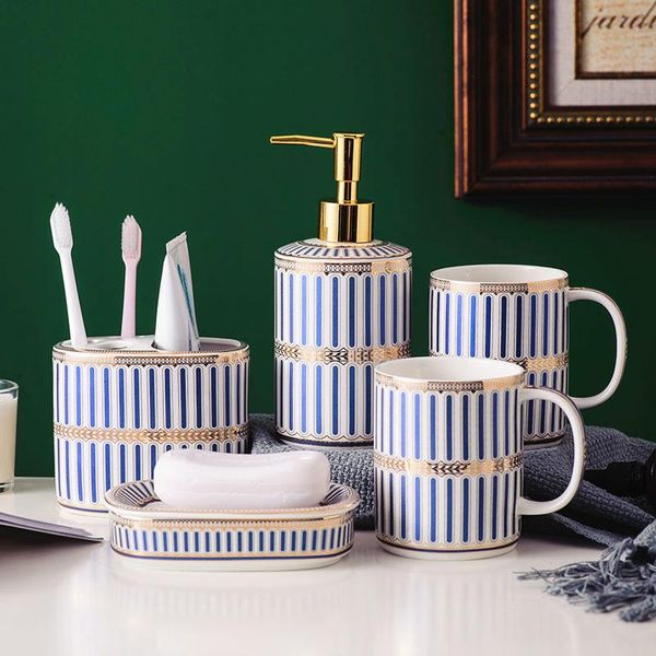 bath accessory set light luxury ceramic bathroom accessories 5pcs washing lotion bottle toothbrush holder soap dish wedding
bath accessory set light luxury ceramic bathroom accessories 5pcs washing lotion bottle toothbrush holder soap dish wedding