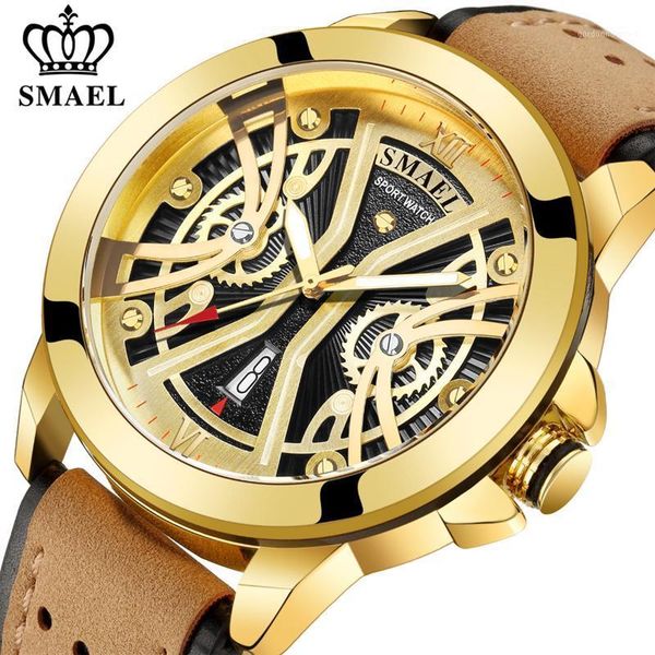 wristwatches smael brand mens watches relogio masculino fashion waterproof sport watch men army military quartz wrist clock, Slivery;brown
wristwatches smael brand mens watches relogio masculino fashion waterproof sport watch men army military quartz wrist clock, Slivery;brown
