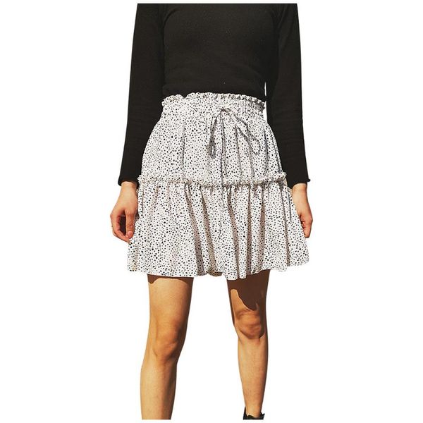 skirts summer high waist mini skirt boho holiday women casual ruffled dot print beach leisure short mujer l0305, Black
skirts summer high waist mini skirt boho holiday women casual ruffled dot print beach leisure short mujer l0305, Black