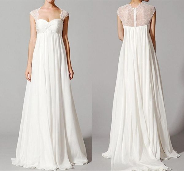 2021 new vestido de noiva chiffon lace high waist maternity wedding gowns custom made empire bride es pxnj, White
2021 new vestido de noiva chiffon lace high waist maternity wedding gowns custom made empire bride es pxnj, White