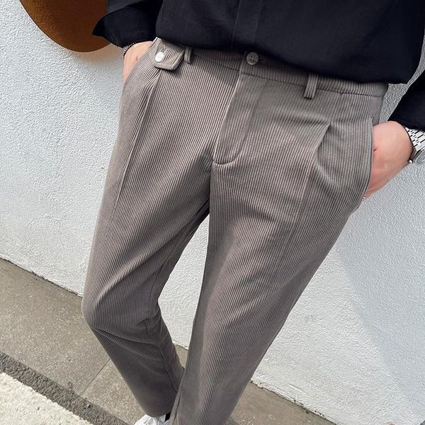 men's suits & blazers autumn winter corduroy business dress pants men casual slim fit suit office social wedding groom trousers costume, White;black
men's suits & blazers autumn winter corduroy business dress pants men casual slim fit suit office social wedding groom trousers costume, White;black