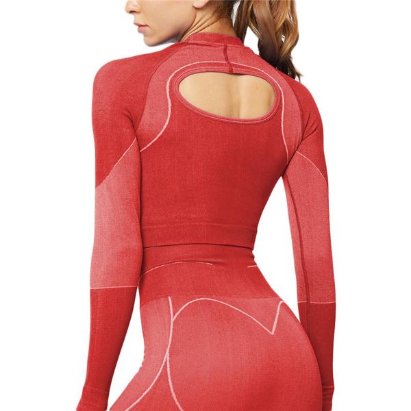 yoga outfits stylish design sports clothes women long sleeve workout shirts gym wear fitness crop custom back open sexy, White;red
yoga outfits stylish design sports clothes women long sleeve workout shirts gym wear fitness crop custom back open sexy, White;red