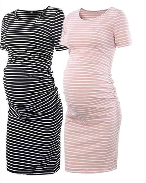 maternity dresses wear round neck short-sleeved striped dress european and american summer fashion high stretch wrap skirt, White
maternity dresses wear round neck short-sleeved striped dress european and american summer fashion high stretch wrap skirt, White