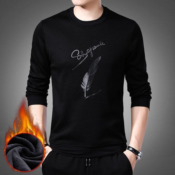 autumn and winter new plush thickened t-shirt sweater round neck middle aged men's printed thick bottomed shirt warm clothes, Black
autumn and winter new plush thickened t-shirt sweater round neck middle aged men's printed thick bottomed shirt warm clothes, Black