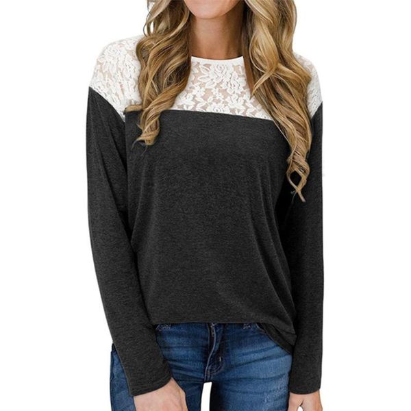 women's blouses & shirts fashion lace patchwork blouse shirt casual loose o-neck autumn winter ladies female women long sleeve blusas p, White
women's blouses & shirts fashion lace patchwork blouse shirt casual loose o-neck autumn winter ladies female women long sleeve blusas p, White