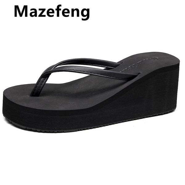 slippers mazefeng 2021 women fashion summer high heel beach flops slipper platform shoes sandals non-slip feet, Black
slippers mazefeng 2021 women fashion summer high heel beach flops slipper platform shoes sandals non-slip feet, Black