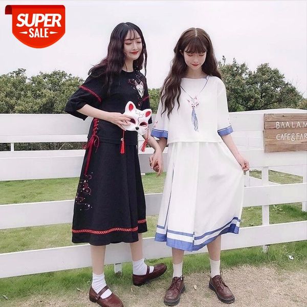 2020 summer women's short-sleeved t-shirt japanese blouse student new improved style of hanfu loose two-dimensional animation #i662, White
2020 summer women's short-sleeved t-shirt japanese blouse student new improved style of hanfu loose two-dimensional animation #i662, White