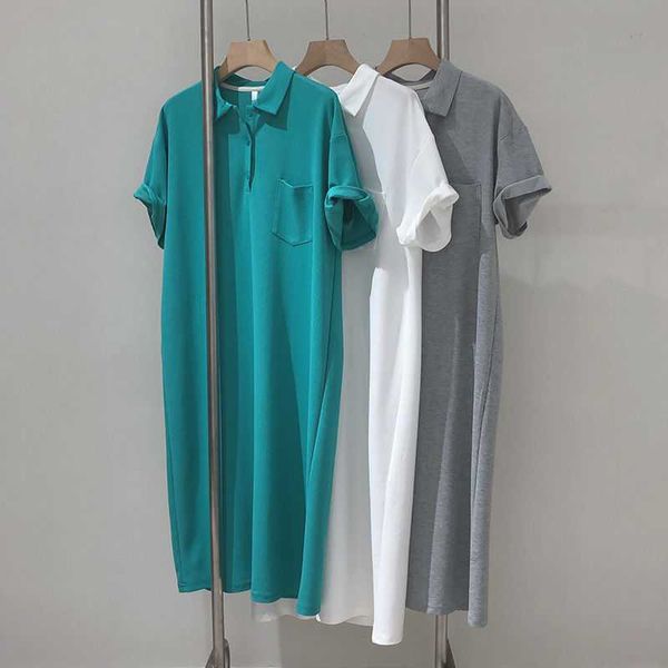 casual women's polos dresses summer lapel dress fashion 100% cotton sports loose shirt polo urban leisure clothing a-line skirt knee-le, White
casual women's polos dresses summer lapel dress fashion 100% cotton sports loose shirt polo urban leisure clothing a-line skirt knee-le, White