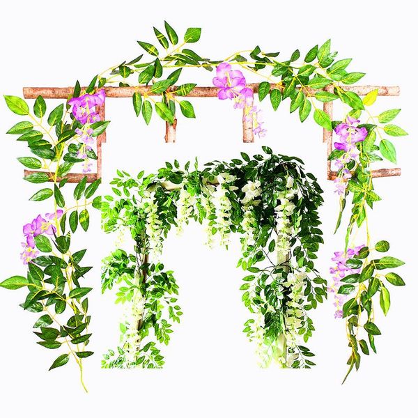 decorative flowers & wreaths 2.2m artificial wisteria vine garland plants foliage outdoor home trailing flower office el party wedding decor
decorative flowers & wreaths 2.2m artificial wisteria vine garland plants foliage outdoor home trailing flower office el party wedding decor